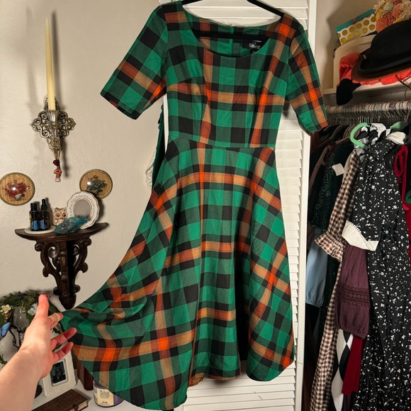 Modcloth Collectif Ready To Be Merry Swing Dress XS - Picture 2 of 4